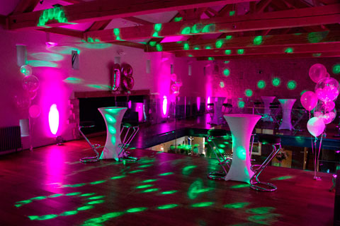 Up lighting for birthday parties